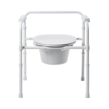 3-in-1 Commode Chair McKesson Fixed Arms Folding Steel Frame - BeHope