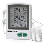 Mckesson Datalogging Refrigerator Freezer Thermometer Alarm Dual Probe NIST - BeHope