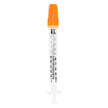 Safety Insulin Syringe with Needle SOL-GUARD™ 1 mL 1/2 Inch 29 Gauge Sliding Safety Needle Regular Wall - BeHope