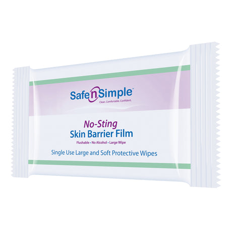 Skin Barrier Wipe Safe N Simple™ No-Sting 60% / 20% Strength Purified Water / Polyvinylpyrrolidone / Glycerin / Propylene Glycol Individual Packet Large NonSterile - BeHope