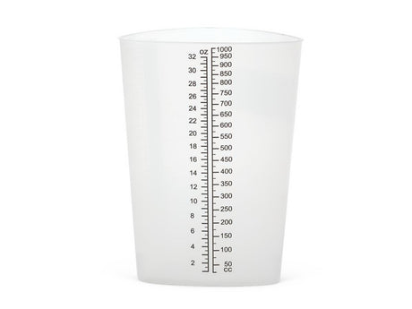 Graduated Container Triangular Polypropylene 1,000 mL (32 oz.) - BeHope
