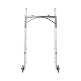 Dual Release Folding Walker with Wheels Adjustable Height McKesson Aluminum Frame 350 lbs. Weight Capacity 32 to 39 Inch Height - BeHope