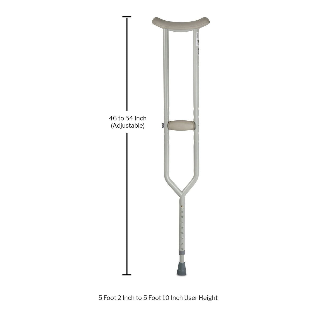 Bariatric Underarm Crutches McKesson Adult 5 Foot 2 Inch to 5 Foot 10 Inch User Height Steel Frame 500 lbs. Weight Capacity - BeHope