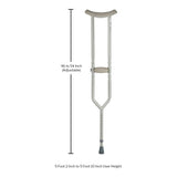 Bariatric Underarm Crutches McKesson Adult 5 Foot 2 Inch to 5 Foot 10 Inch User Height Steel Frame 500 lbs. Weight Capacity - BeHope