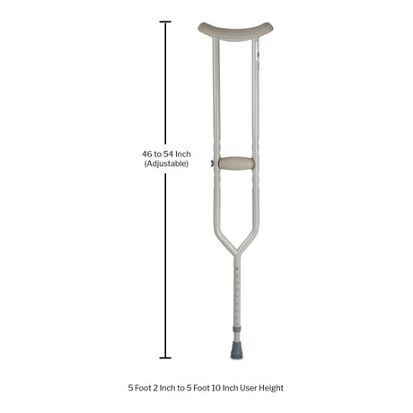 Bariatric Underarm Crutches McKesson Adult 5 Foot 2 Inch to 5 Foot 10 Inch User Height Steel Frame 500 lbs. Weight Capacity - BeHope