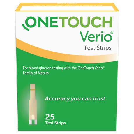 Blood Glucose Test Strips OneTouch® Verio® 25 Strips per Pack - BeHope