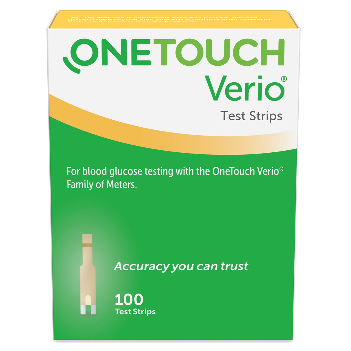 Blood Glucose Test Strips OneTouch® Verio® 100 Strips per Pack - BeHope