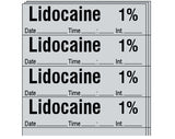 Drug Label Shamrock Anesthesia Label Tape Lidocaine 1% / Date _____ Time _____:_____ Int. _____ Gray 1/2 X 2 Inch - BeHope