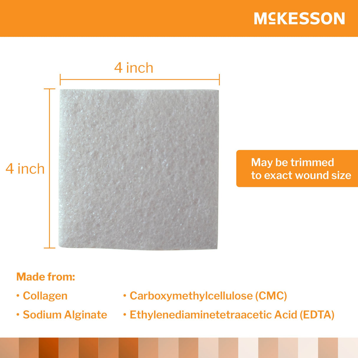 Collagen Dressing McKesson 4 X 4 Inch Square Sterile - BeHope