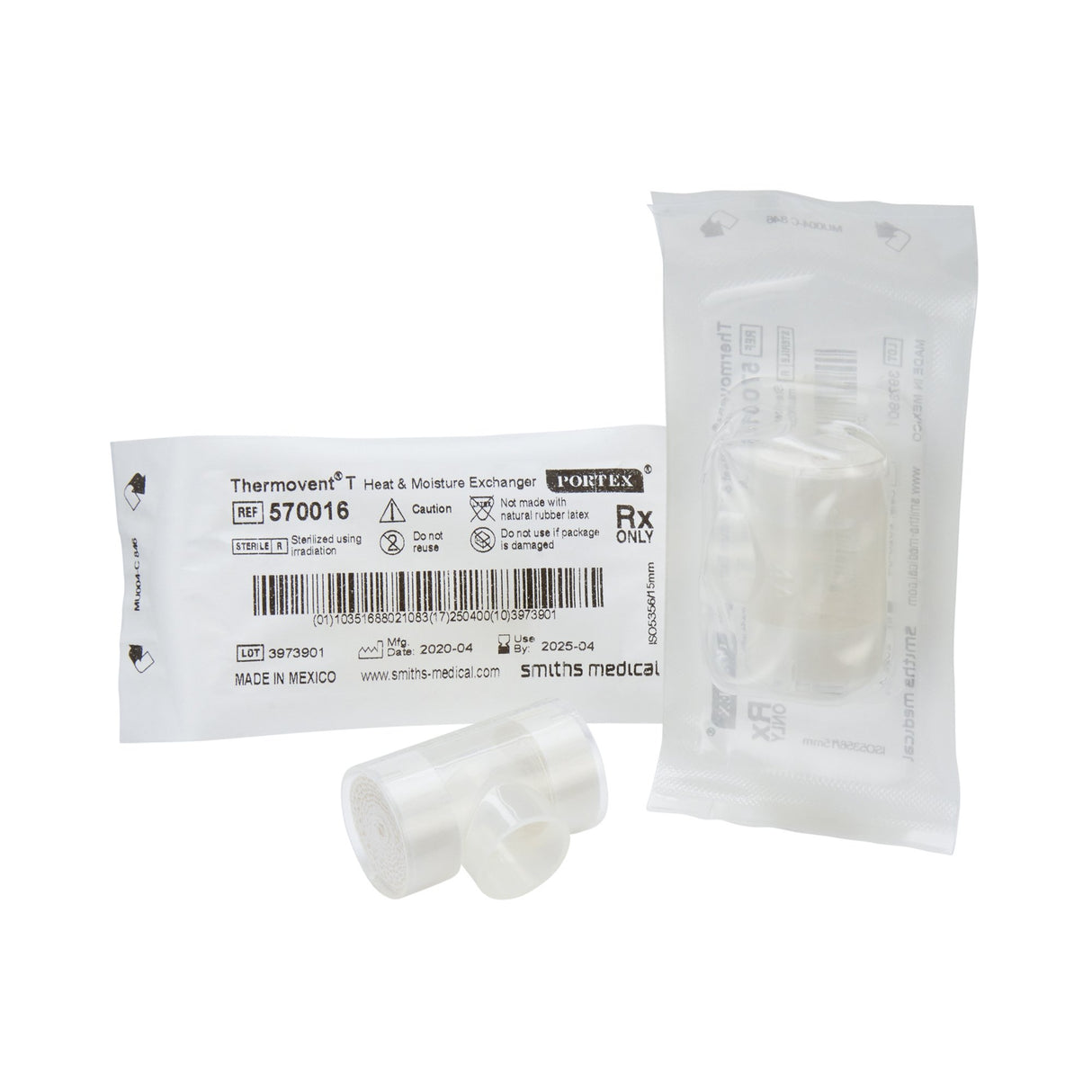 Heat and Moisture Exchanger-Trach Thermovent® 25 mg H₂O/L @ VT 1000 mL 1.0 cm H₂O @ 30 LPM - BeHope