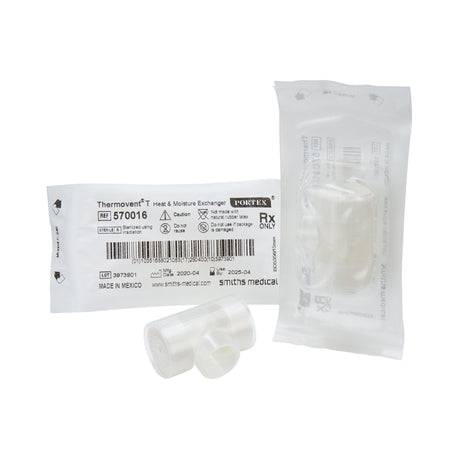Heat and Moisture Exchanger-Trach Thermovent® 25 mg H₂O/L @ VT 1000 mL 1.0 cm H₂O @ 30 LPM - BeHope