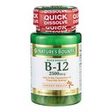 Vitamin Supplement Nature's Bounty® Vitamin B12 2,500 mcg Strength Tablet 75 per Bottle - BeHope