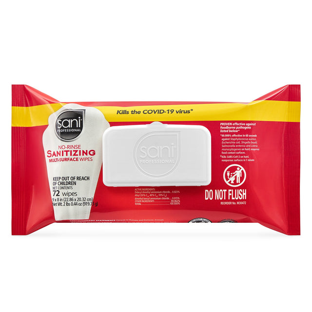 Sanitizing Disinfectant Wipes Sani Professional® No-rinse Multi-surface Alcohol - BeHope