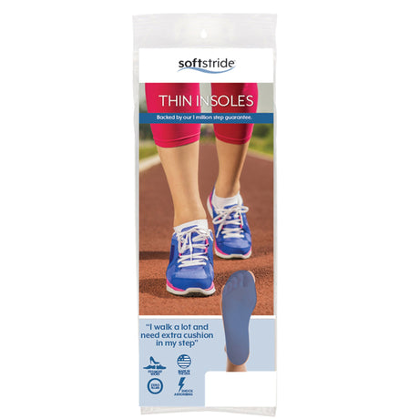 Insole Soft Stride™ Thin Insole Full Length Polymer Women 4 to 6 / Men 2 to 4 - BeHope