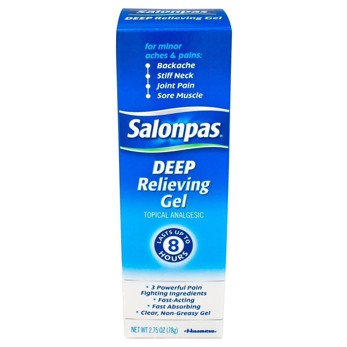 Topical Pain Relief Salonpas® 3.1% - 10% - 15% Strength Camphor / Menthol / Methyl Salicylate Topical Gel 2.75 oz. - BeHope