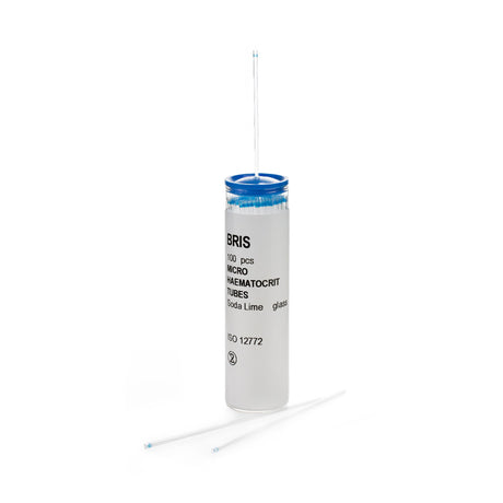 Mckesson Micro-Hematocrit Glass Capillary Tubes Untreated Blue Stripe - BeHope