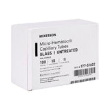 Mckesson Micro-Hematocrit Glass Capillary Tubes Untreated Blue Stripe - BeHope