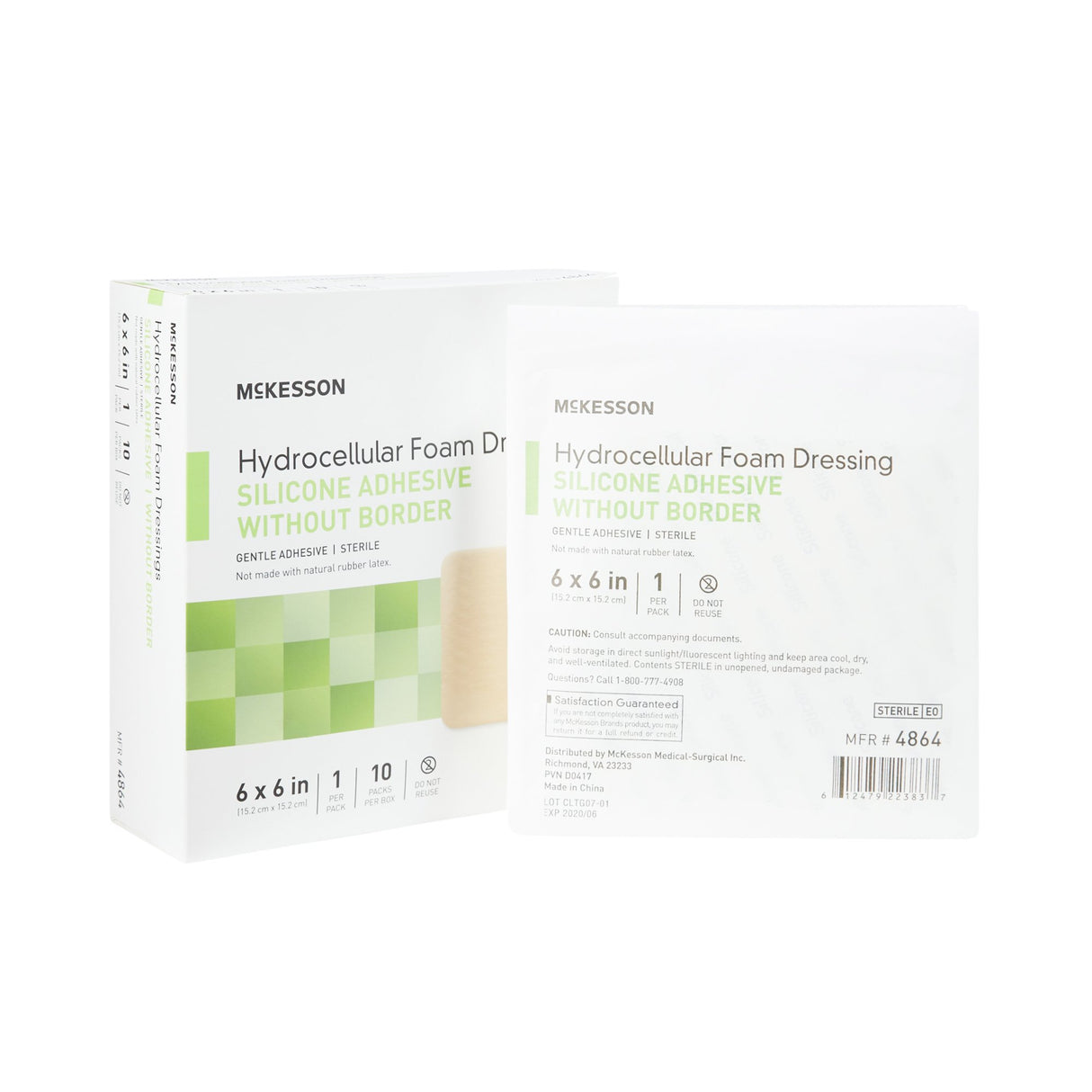Foam Dressing Mckesson Film Backing for Acute Chronic Wounds Sterile - BeHope