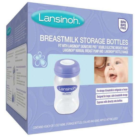 Breast Milk Storage Bottle Lansinoh® 5 oz. Clear - BeHope