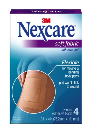 Adhesive Strip Nexcareâ„¢ Fabric Tan 3 X 4 Inch Sterile - BeHope