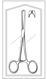 Tissue Forceps Econo Sterile™ Allis 7-1/4 Inch Length Floor / Office Grade Pakistani Stainless Steel Sterile Locking Finger Ring Handle Straight 6 X 7 Teeth - BeHope