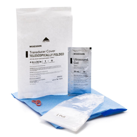 Ultrasound Transducer Cover Kit McKesson 4 X 24 Inch Polyethylene Sterile Folded - BeHope