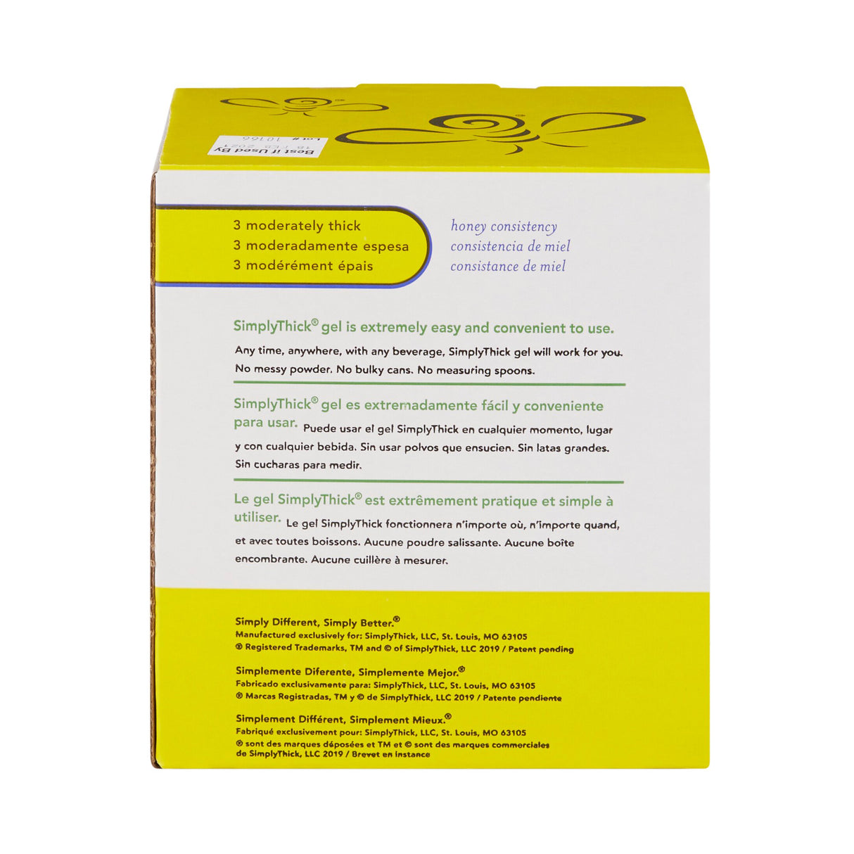 Food and Beverage Thickener SimplyThick® Easy Mix 12 Gram Individual Packet Unflavored Gel IDDSI Level 3 Moderately Thick/Liquidized - BeHope