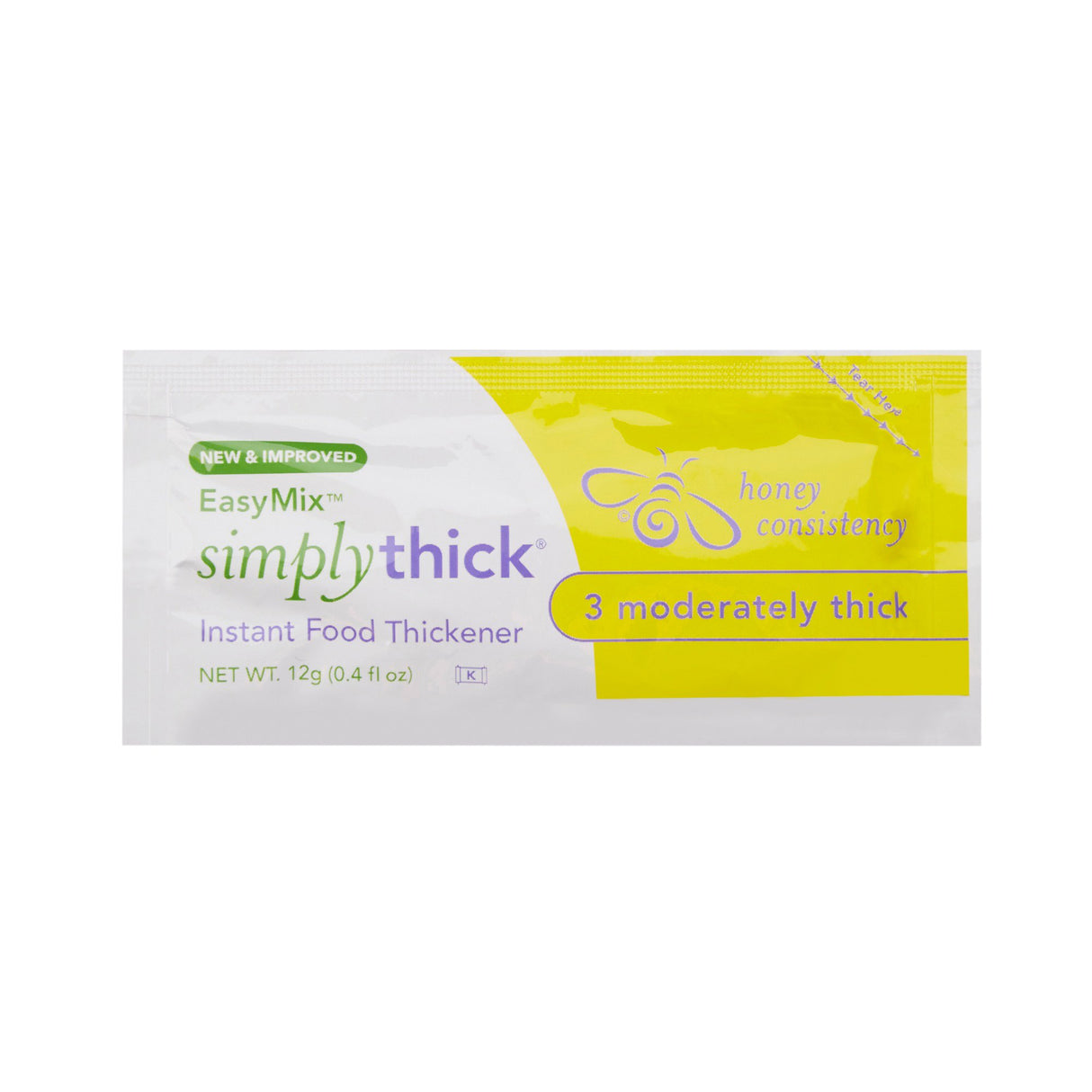 Food and Beverage Thickener SimplyThick® Easy Mix 12 Gram Individual Packet Unflavored Gel IDDSI Level 3 Moderately Thick/Liquidized - BeHope