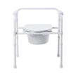 3-in-1 Commode Chair McKesson Fixed Arms Steel Frame Back Bar 13-1/2 Inch Seat Width 350 lbs. Weight Capacity - BeHope
