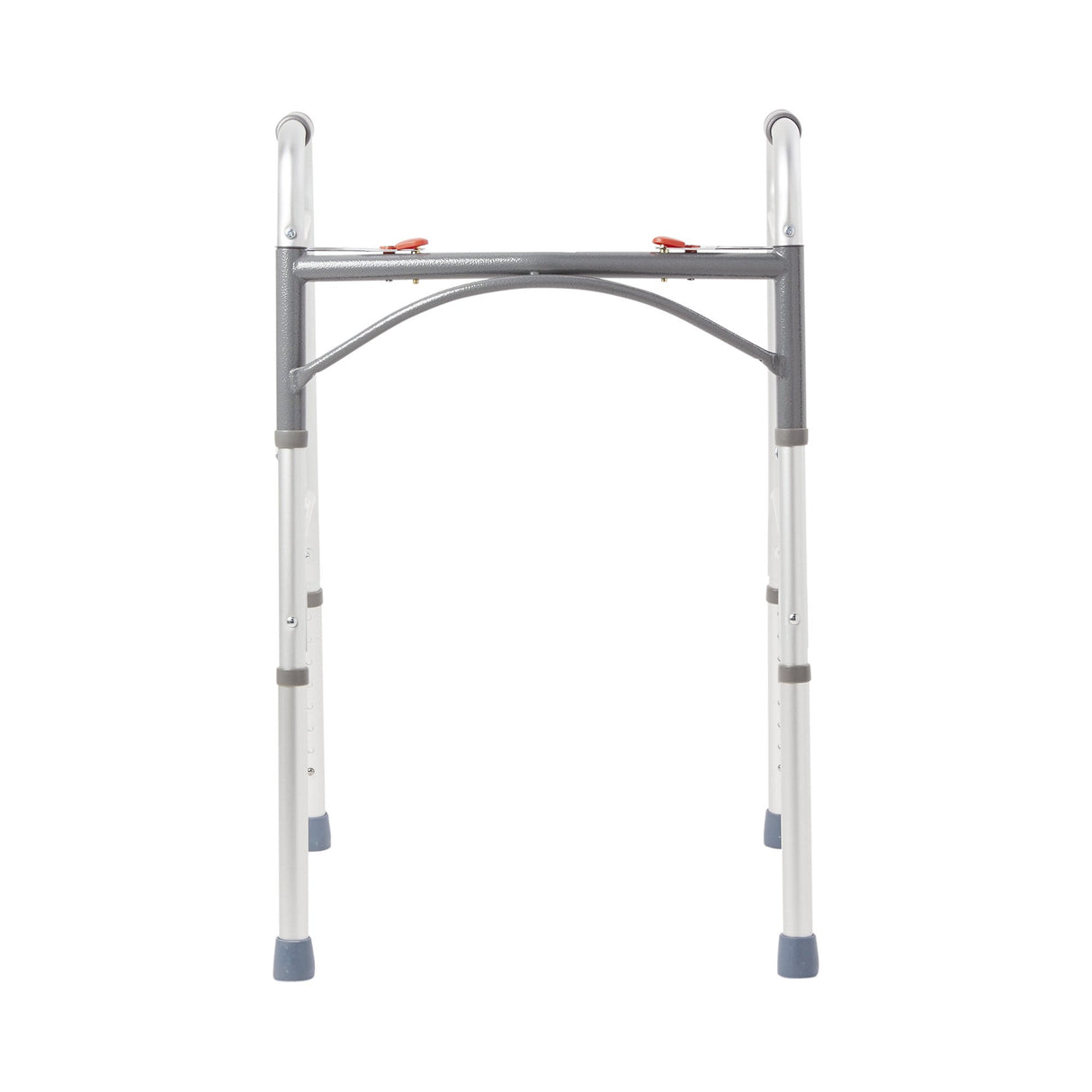 Dual Release Folding Walker Adjustable Height McKesson Aluminum Frame 350 lbs. Weight Capacity 32 to 39 Inch Height - BeHope