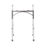 Dual Release Folding Walker Adjustable Height McKesson Aluminum Frame 350 lbs. Weight Capacity 32 to 39 Inch Height - BeHope