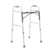 Dual Release Folding Walker Adjustable Height McKesson Aluminum Frame 350 lbs. Weight Capacity 32 to 39 Inch Height - BeHope