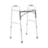 Dual Release Folding Walker Adjustable Height McKesson Aluminum Frame 350 lbs. Weight Capacity 32 to 39 Inch Height - BeHope