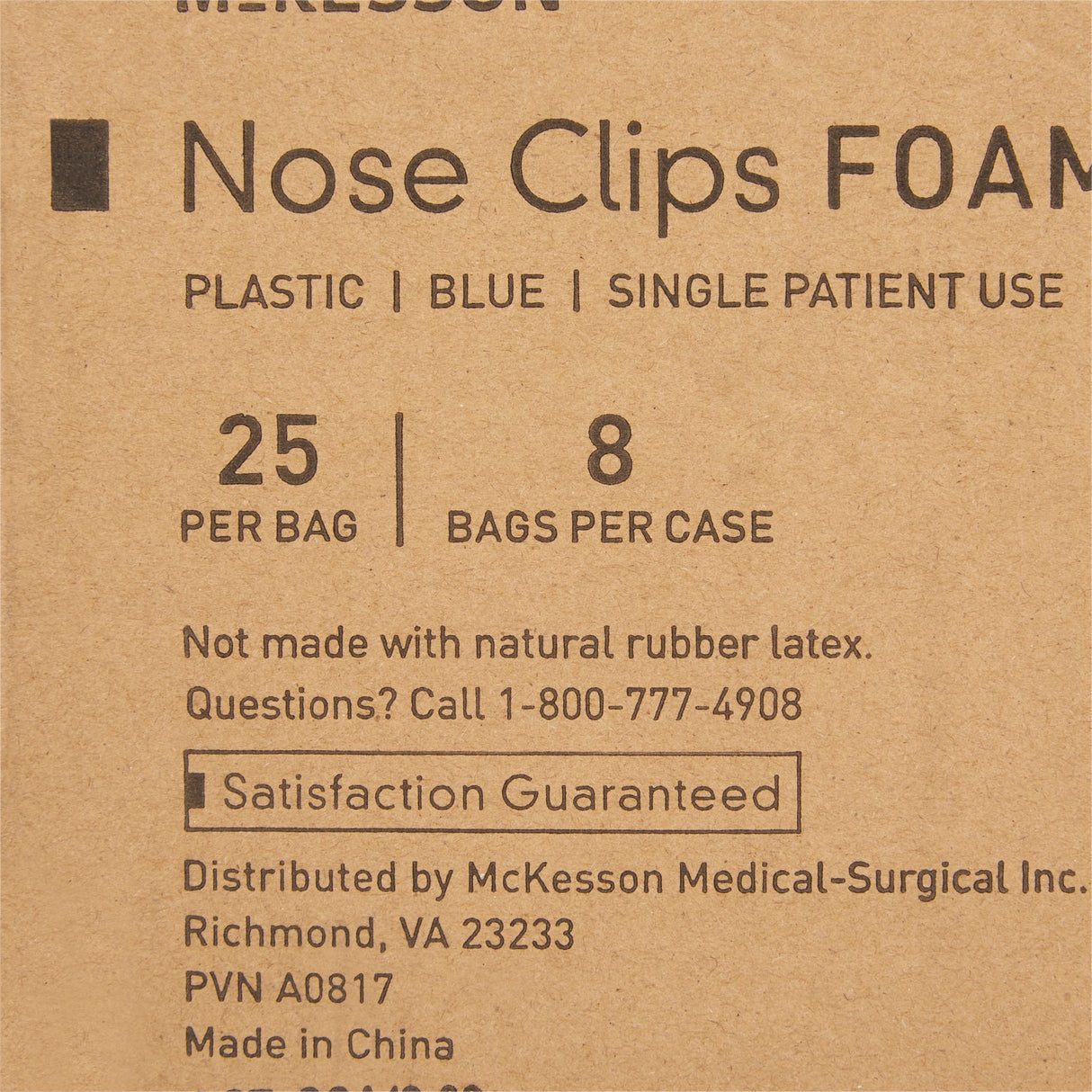 Nose Clip McKesson Foam, Disposable, Blue Plastic For Spirometer - BeHope