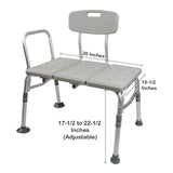 Mckesson Knocked Down Aluminum Bath Transfer Bench with Removable Arm Rail - BeHope