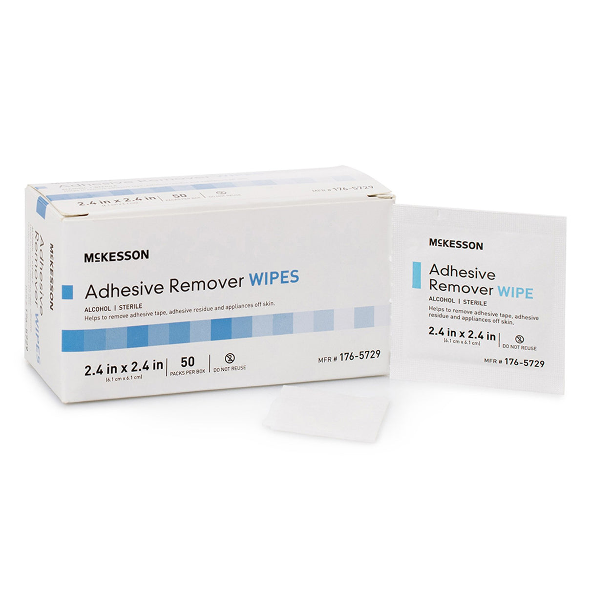 Adhesive Remover McKesson Wipe 50 per Box Alcohol Based - BeHope