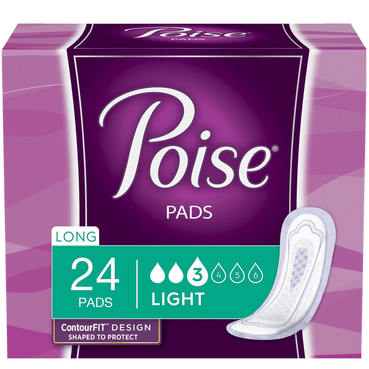 Bladder Control Pad Poise® 11 Inch Length Light Absorbency Polymer Core One Size Fits Most - BeHope