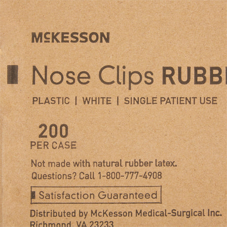 Nose Clip McKesson Rubber, Disposable, White Plastic For Spirometry - BeHope