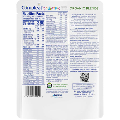 Pediatric Oral Supplement Compleat® Organic Blends Plant Based Food Allergies - BeHope