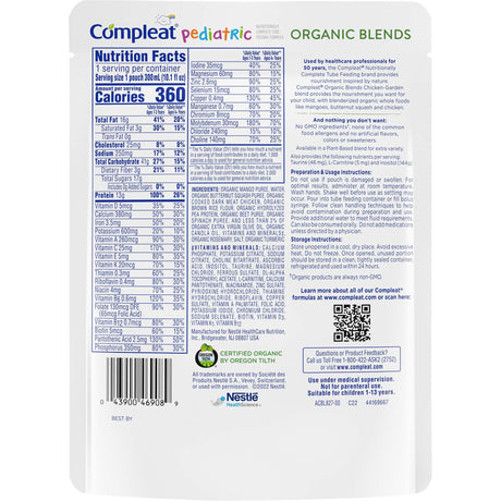 Pediatric Oral Supplement Compleat® Organic Blends Chicken Garden Food Allergies - BeHope