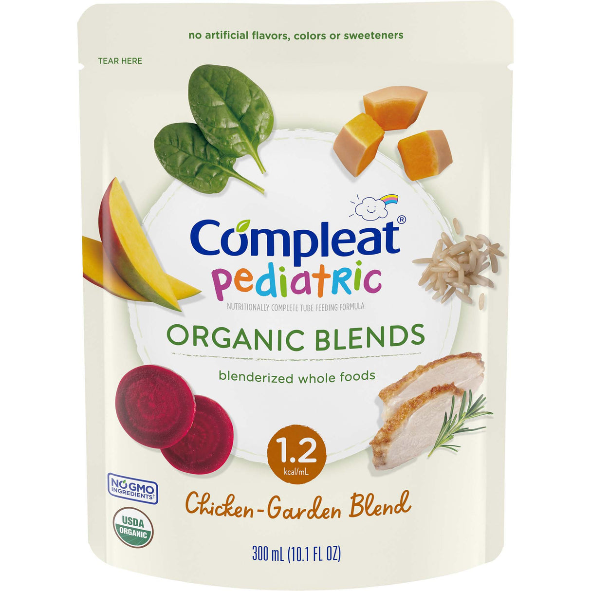 Pediatric Oral Supplement Compleat® Organic Blends Chicken Garden Food Allergies - BeHope