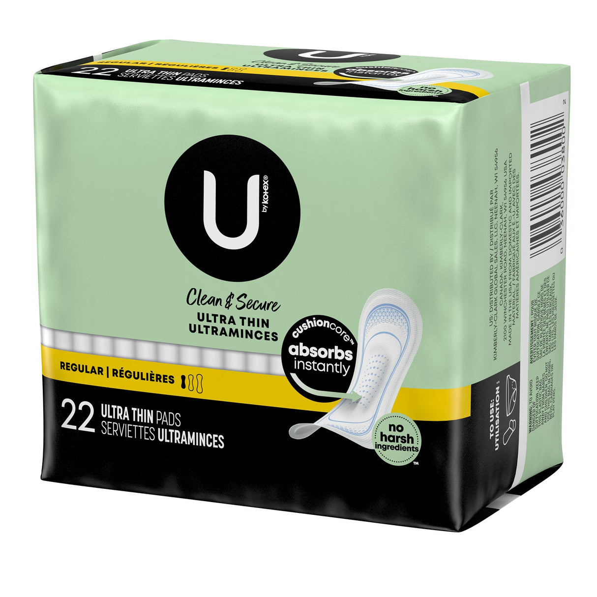 Feminine Pad U by Kotex® Ultra Thin Regular Absorbency - BeHope