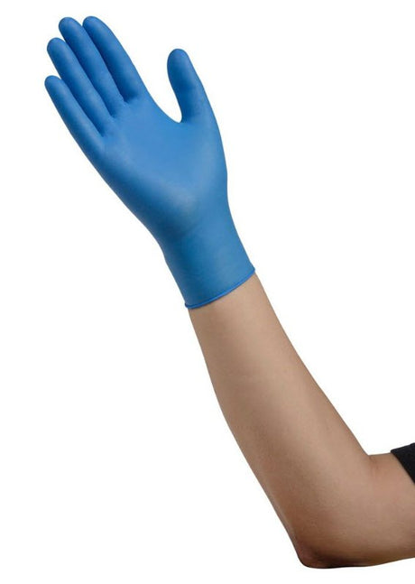 Exam Glove ESTEEM™ Medium NonSterile Nitrile Standard Cuff Length Micro-Textured Blue Chemo Tested - BeHope