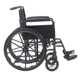 Wheelchair 18   w/Fixed Full Arms & Swingaway Det Footrests