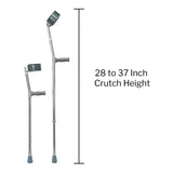 Forearm Crutches Mckesson Adult Steel Frame 300 lbs. Weight Capacity - BeHope