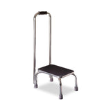 Step Stool with Handrail Mabis DMI® 1 Step Chrome Plated Steel Frame 9-1/2 Inch Step Height - BeHope