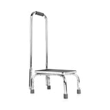 Step Stool with Handrail Mabis DMI® 1 Step Chrome Plated Steel Frame 9-1/2 Inch Step Height - BeHope