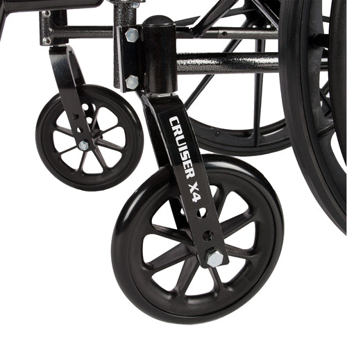 Cruiser X4 W/C 20  w/SF & Ht Adj Flip-Back Desk Arms