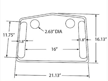 Walker Tray w/ Grip Mat  Gray - Gray