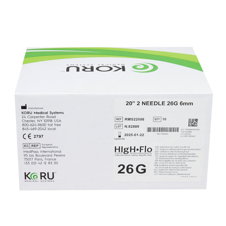 Sub-q Infusion Set High-flo™2 Comfortable with Tegaderm Dressing - BeHope